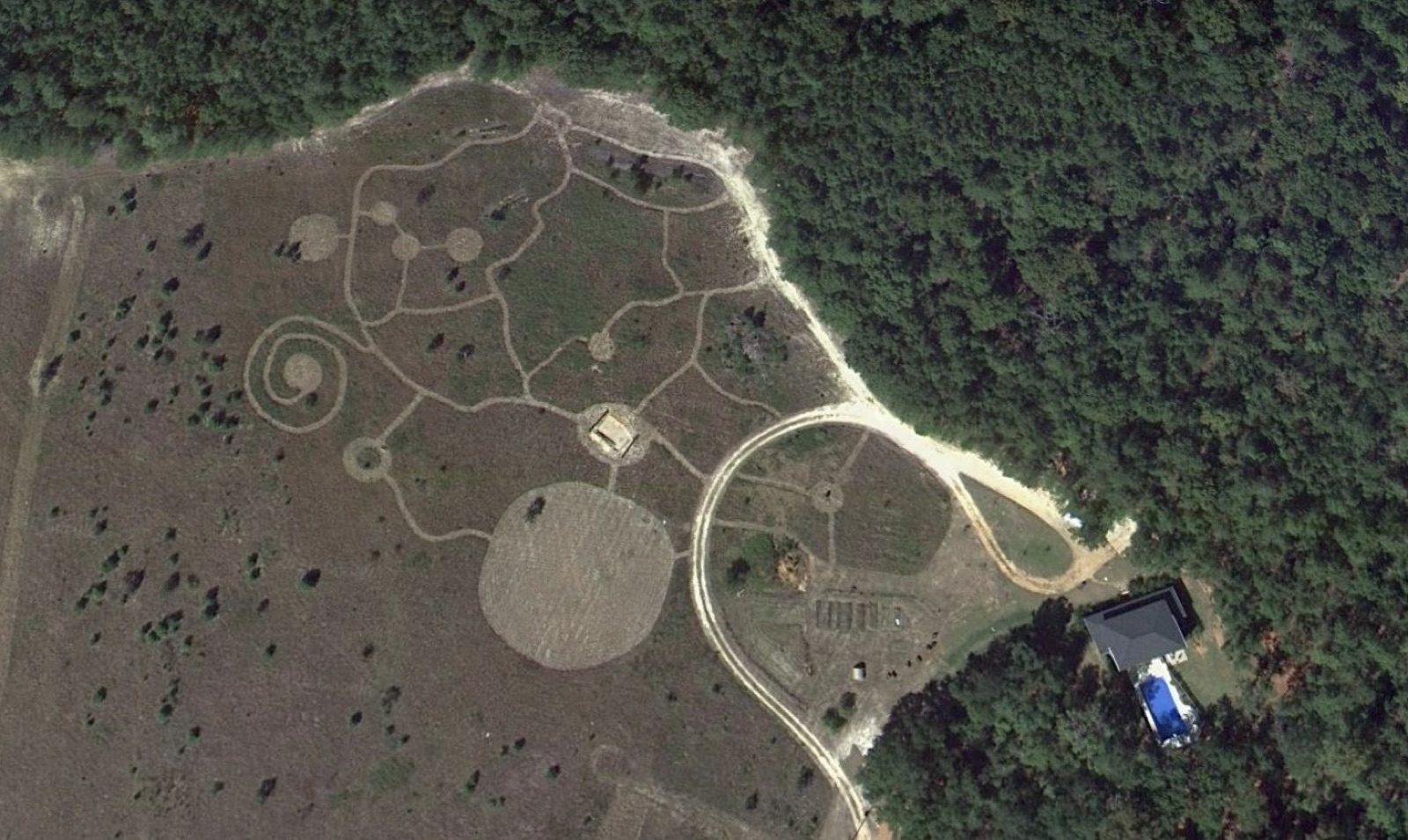 Aerial crop circle formation